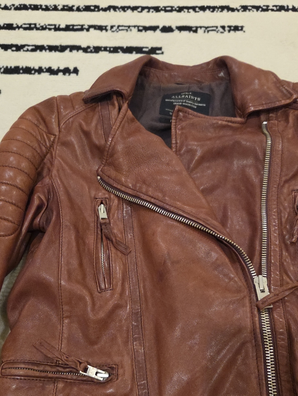 All Saints Leather Moto Jacket - Picture 4 of 14